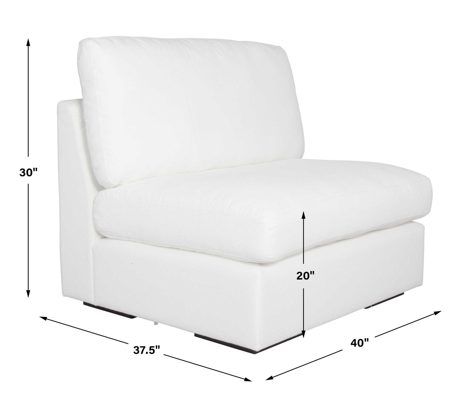 UTTERMOST REFUGE ARMLESS ARCTIC SOFA - Sofa