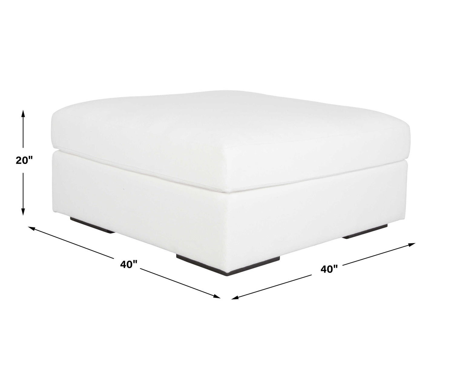UTTERMOST REFUGE ARCTIC SOFA OTTOMAN - Benches, Ottoman, Stools