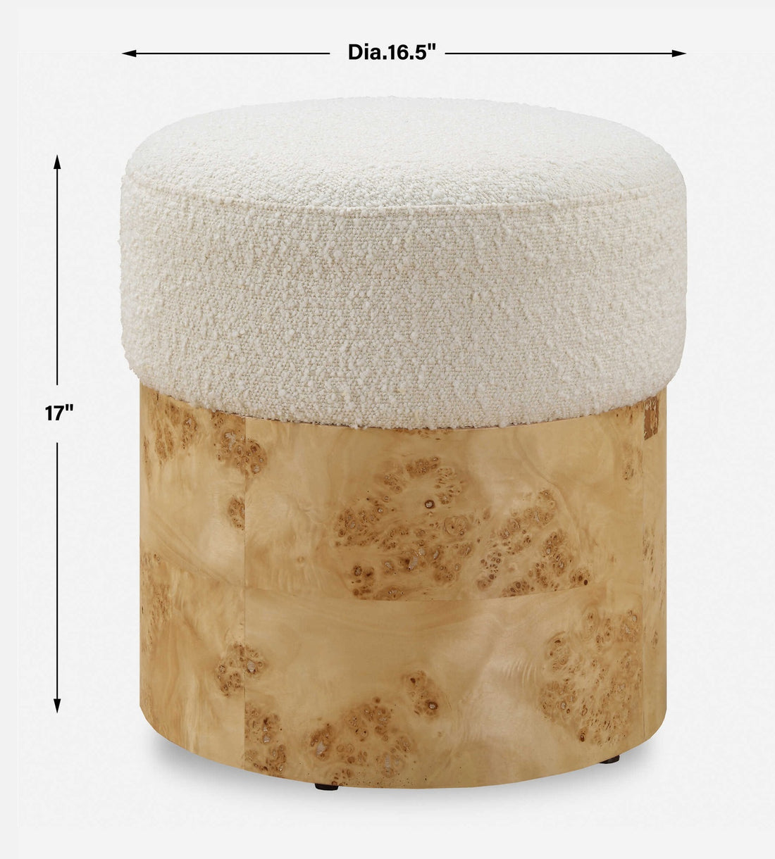 UTTERMOST SWIRLS POPLAR OTTOMAN - Benches, Ottoman, Stools