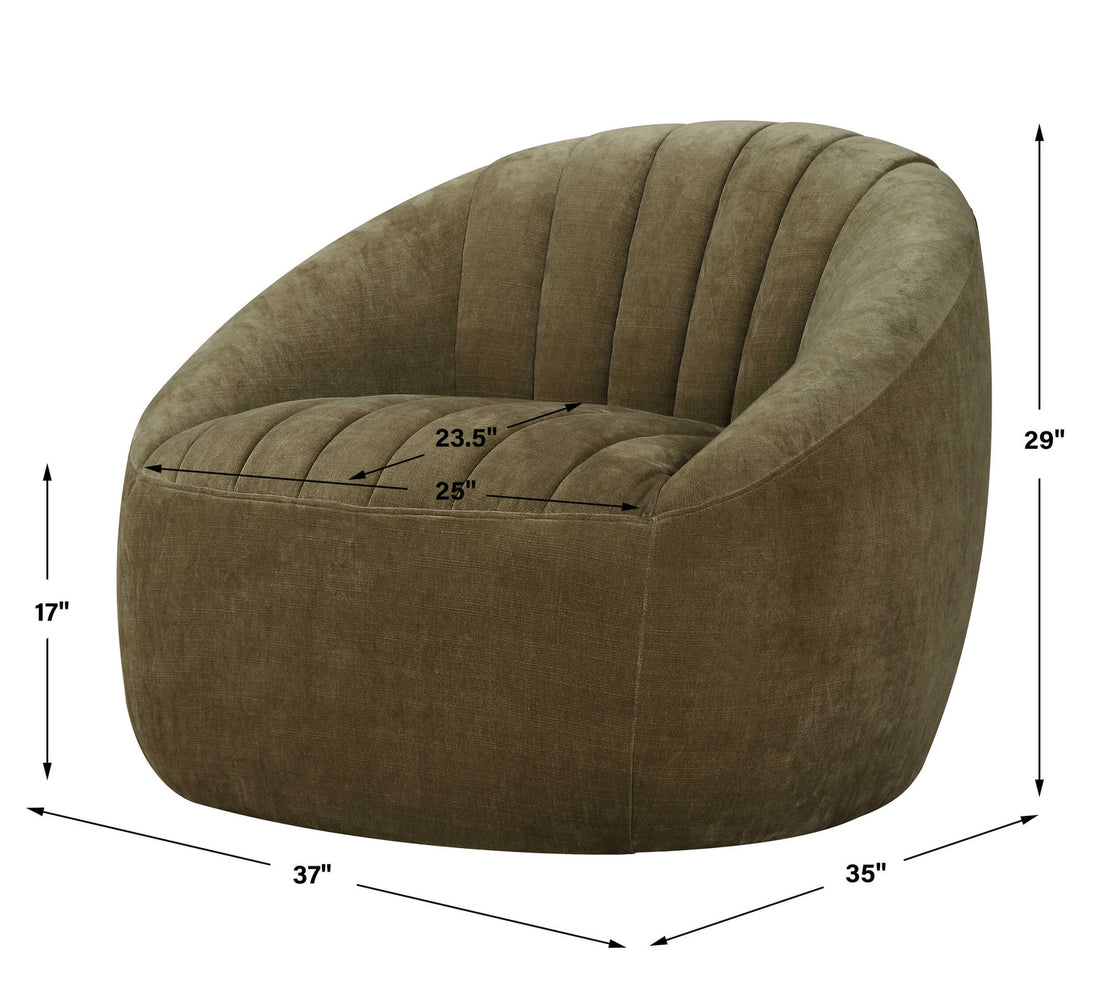 UTTERMOST NARROWS MOSS SWIVEL CHAIR - Lounge