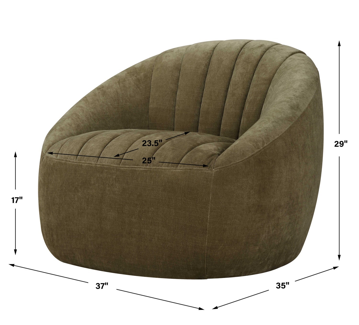 UTTERMOST Narrows Moss Swivel Chair - Lounge