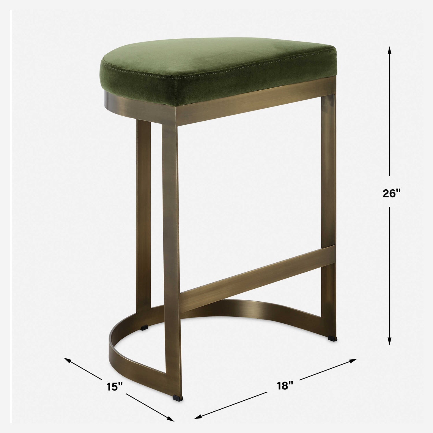 UTTERMOST Ivanna Moss Counter Stool - Benches, Ottoman, Stools