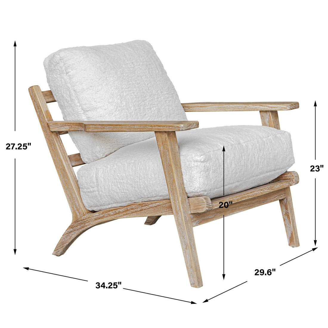UTTERMOST Laid Back Sheepskin Accent Chair - Lounge