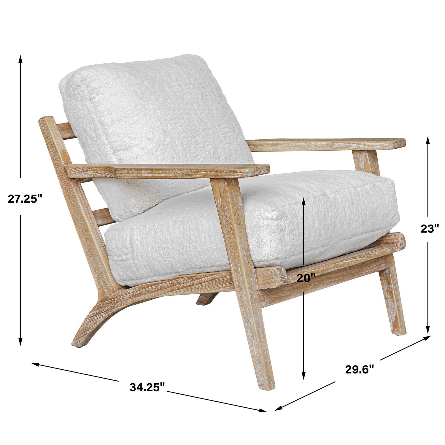 UTTERMOST LAID BACK SHEEPSKIN ACCENT CHAIR - Lounge
