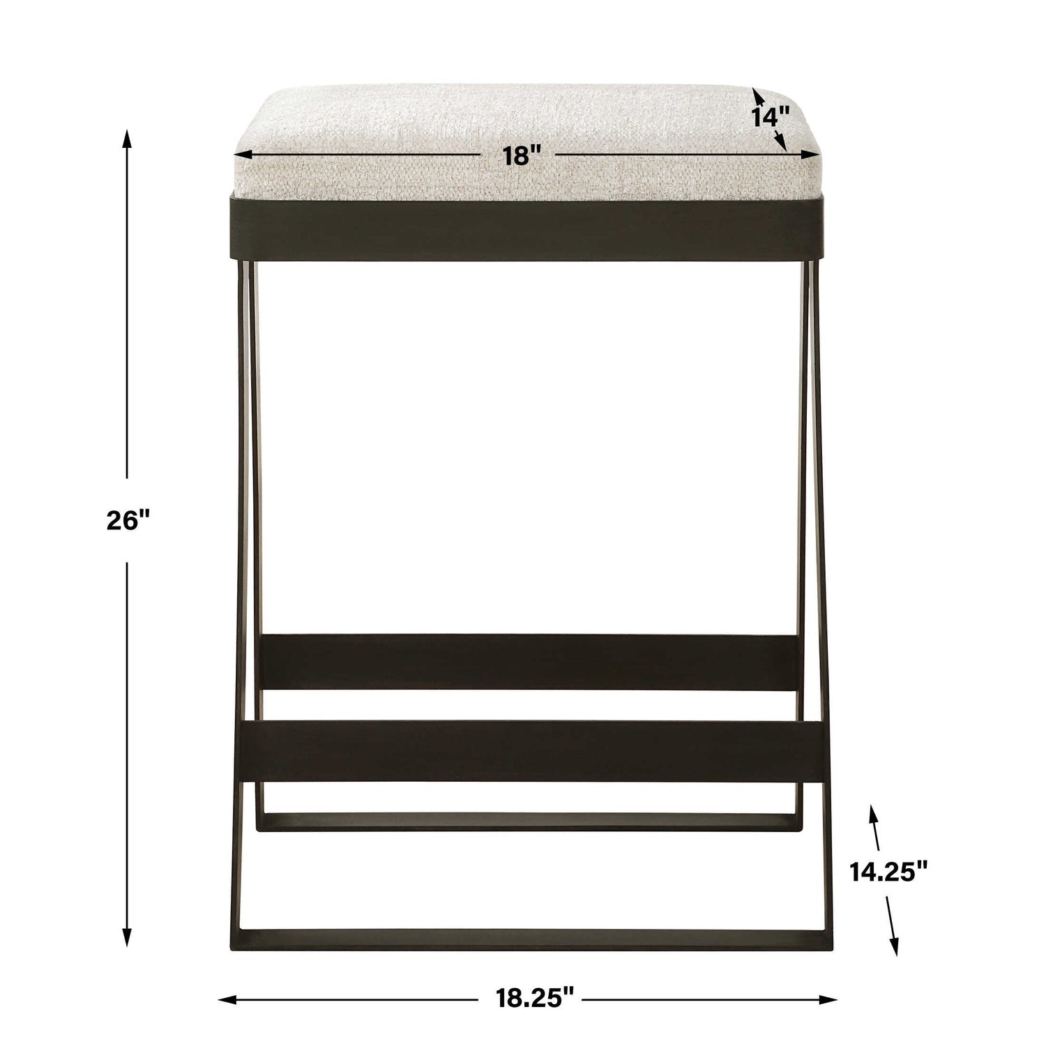 UTTERMOST HOVER COUNTER STOOL - Benches, Ottoman, Stools
