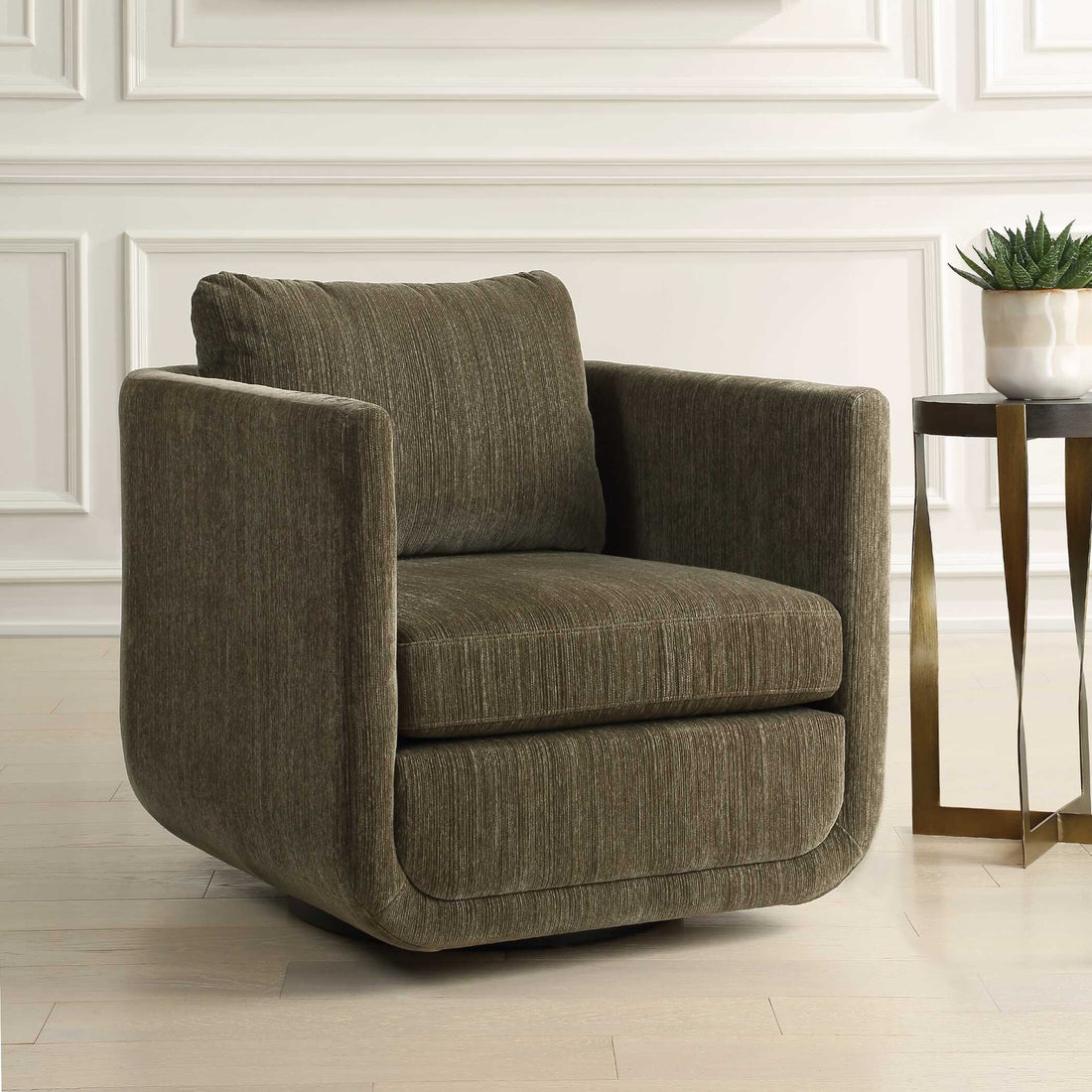 UTTERMOST Abound Herb Swivel Chair - Lounge