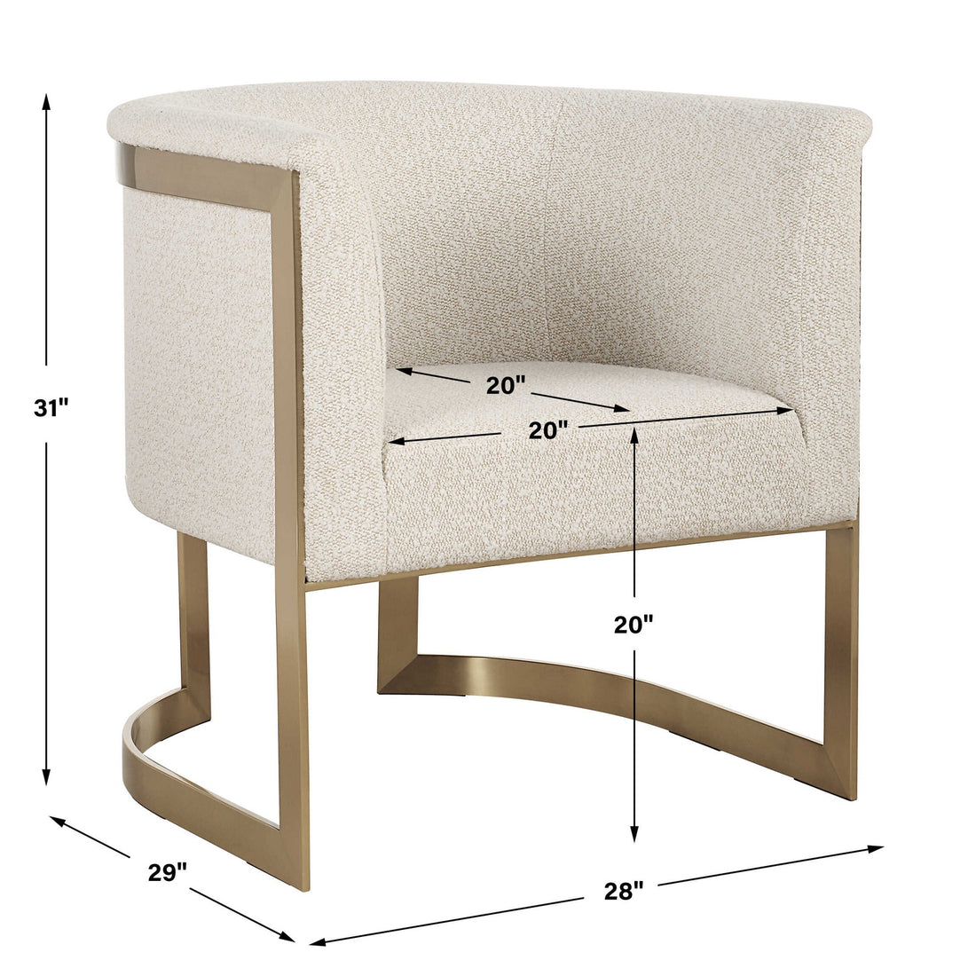 UTTERMOST Bellina Plush Barrel Chair - Lounge