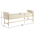 UTTERMOST BOLSTER PEARL BENCH - Benches, Ottoman, Stools