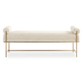 UTTERMOST Bolster Pearl Bench - Benches, Ottoman, Stools