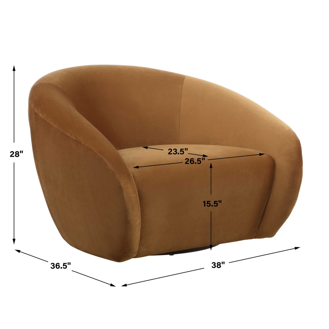 UTTERMOST DESOTO HAZELNUT SWIVEL CHAIR - Lounge