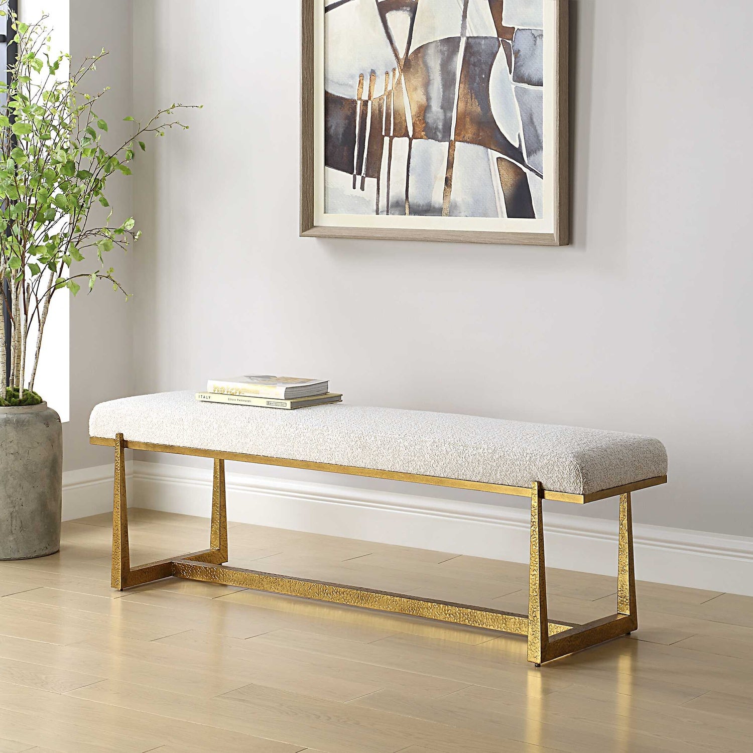 UTTERMOST MIDAS ANTIQUE BENCH - Benches, Ottoman, Stools