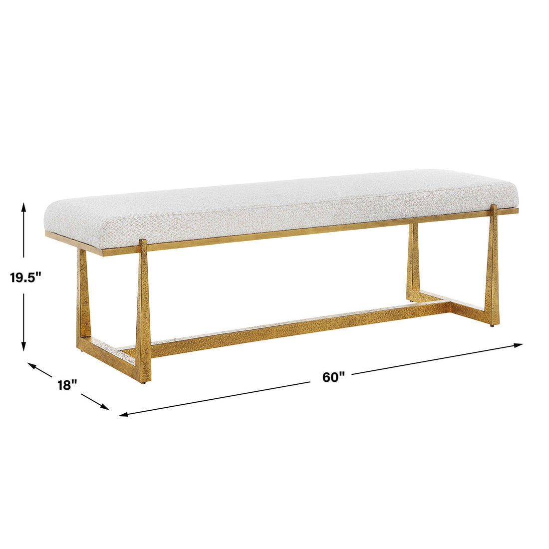 UTTERMOST MIDAS ANTIQUE BENCH - Benches, Ottoman, Stools