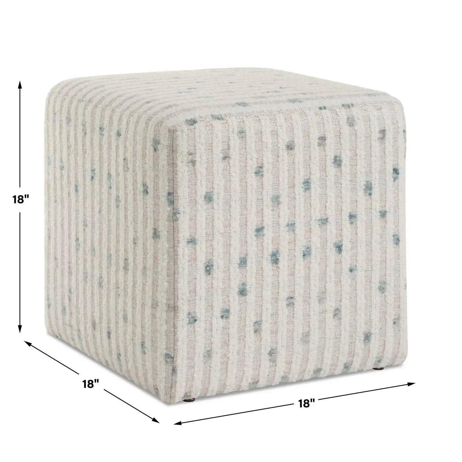 UTTERMOST Joie Chenille Ottoman - Benches, Ottoman, Stools