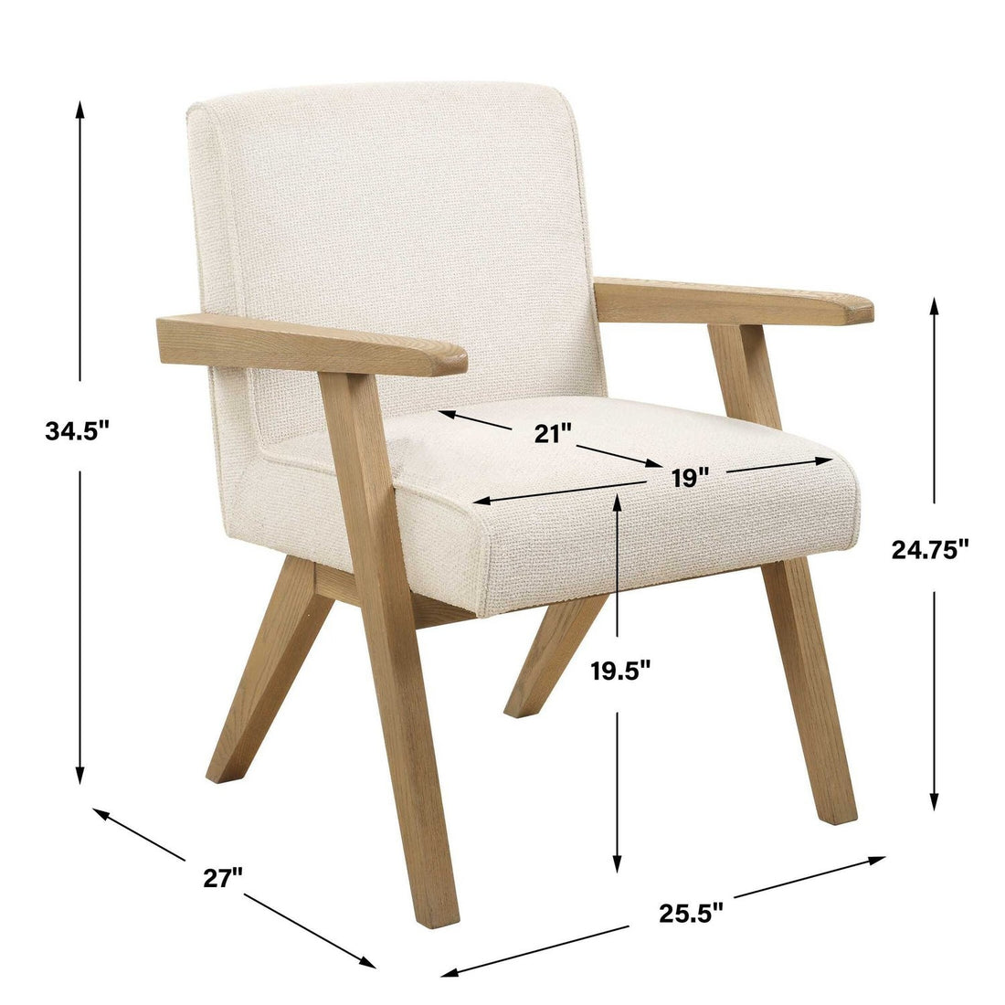 UTTERMOST BLAKELY DINING ARM CHAIR - Dining Chairs