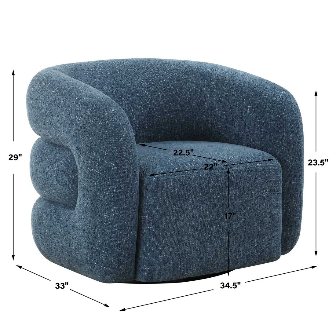 UTTERMOST JUNIE SWIVEL BARREL CHAIR - Lounge
