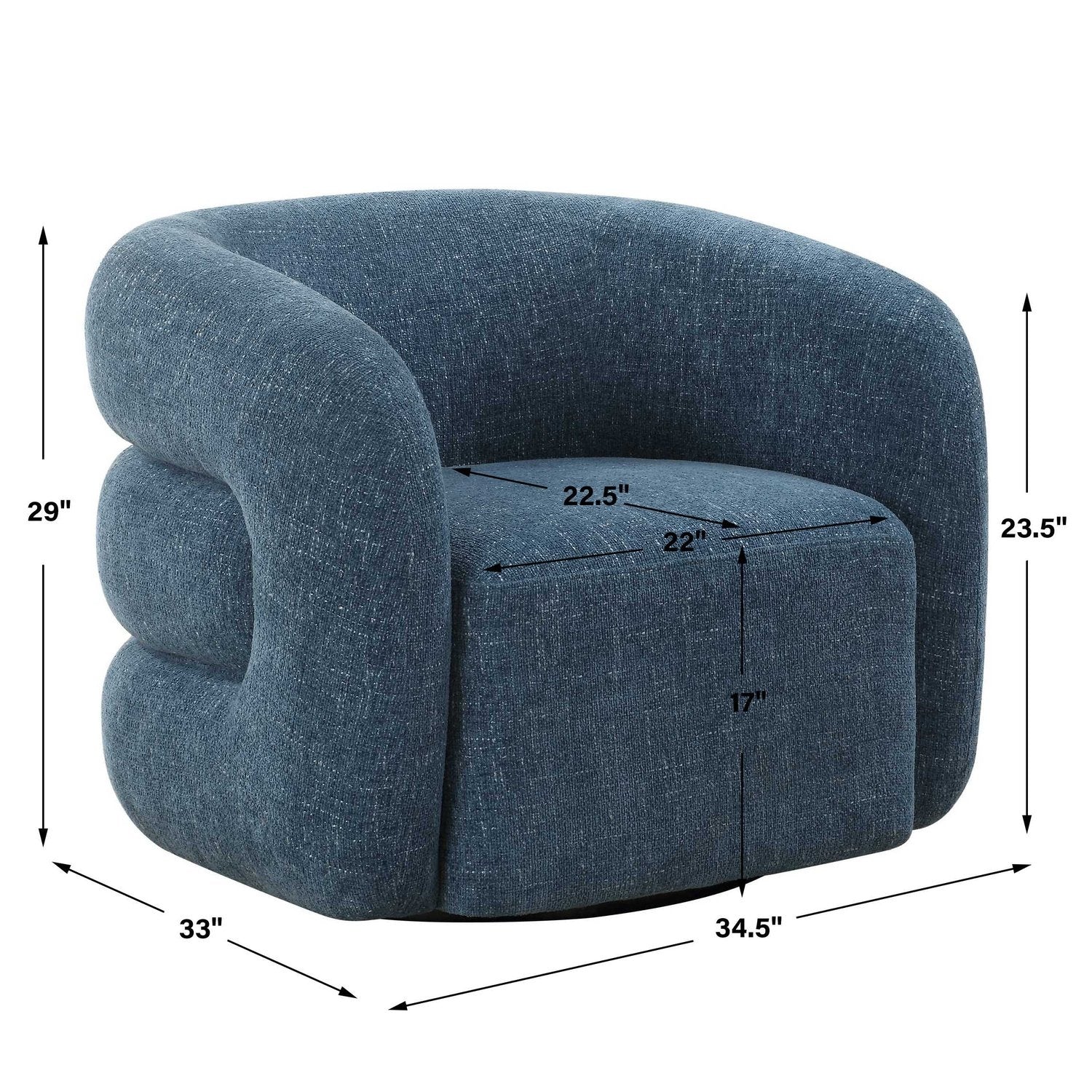 UTTERMOST JUNIE SWIVEL BARREL CHAIR - Lounge