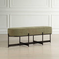 UTTERMOST MERINO MOSS FABRIC BENCH - Benches, Ottoman, Stools