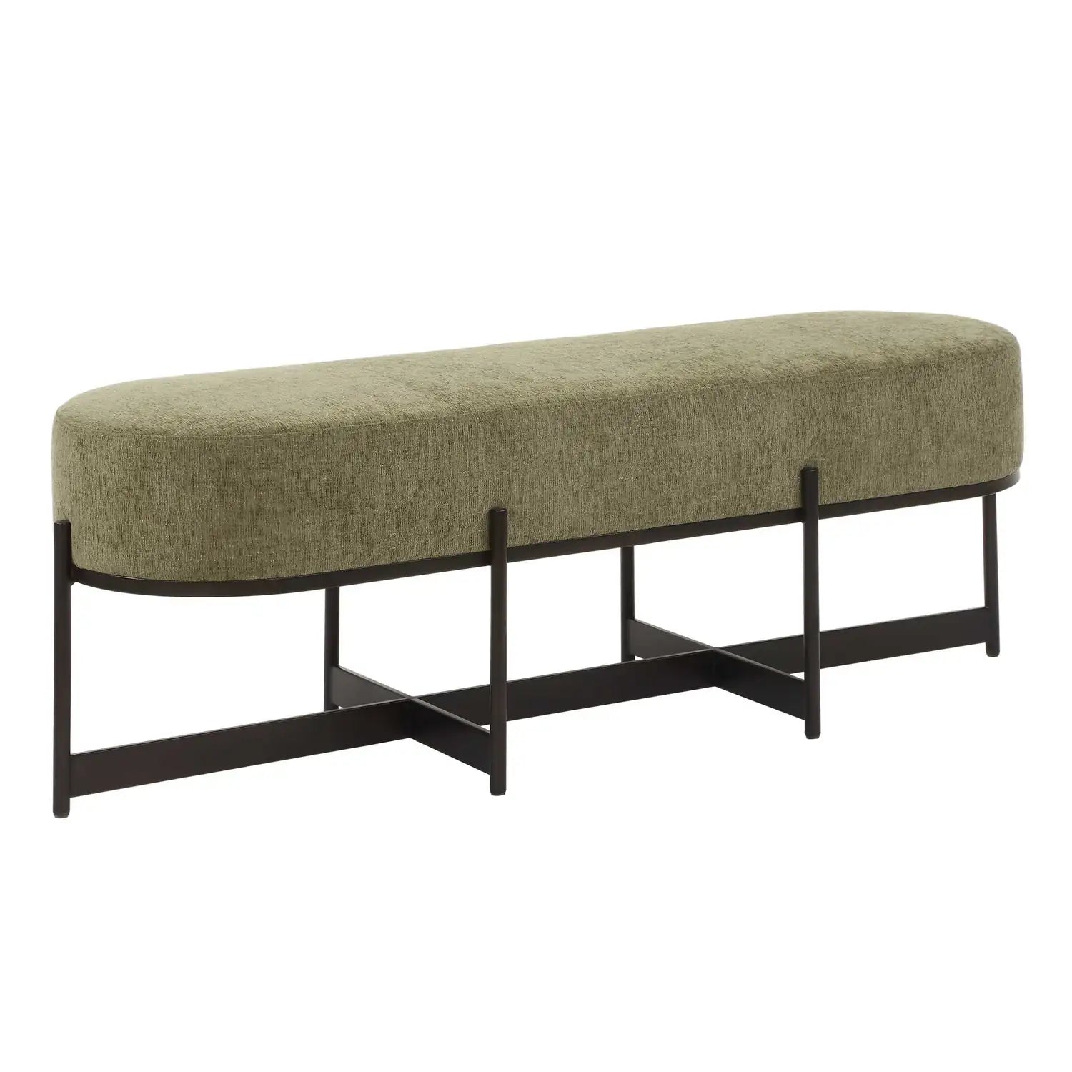UTTERMOST Merino Moss Fabric Bench - Benches, Ottoman, Stools