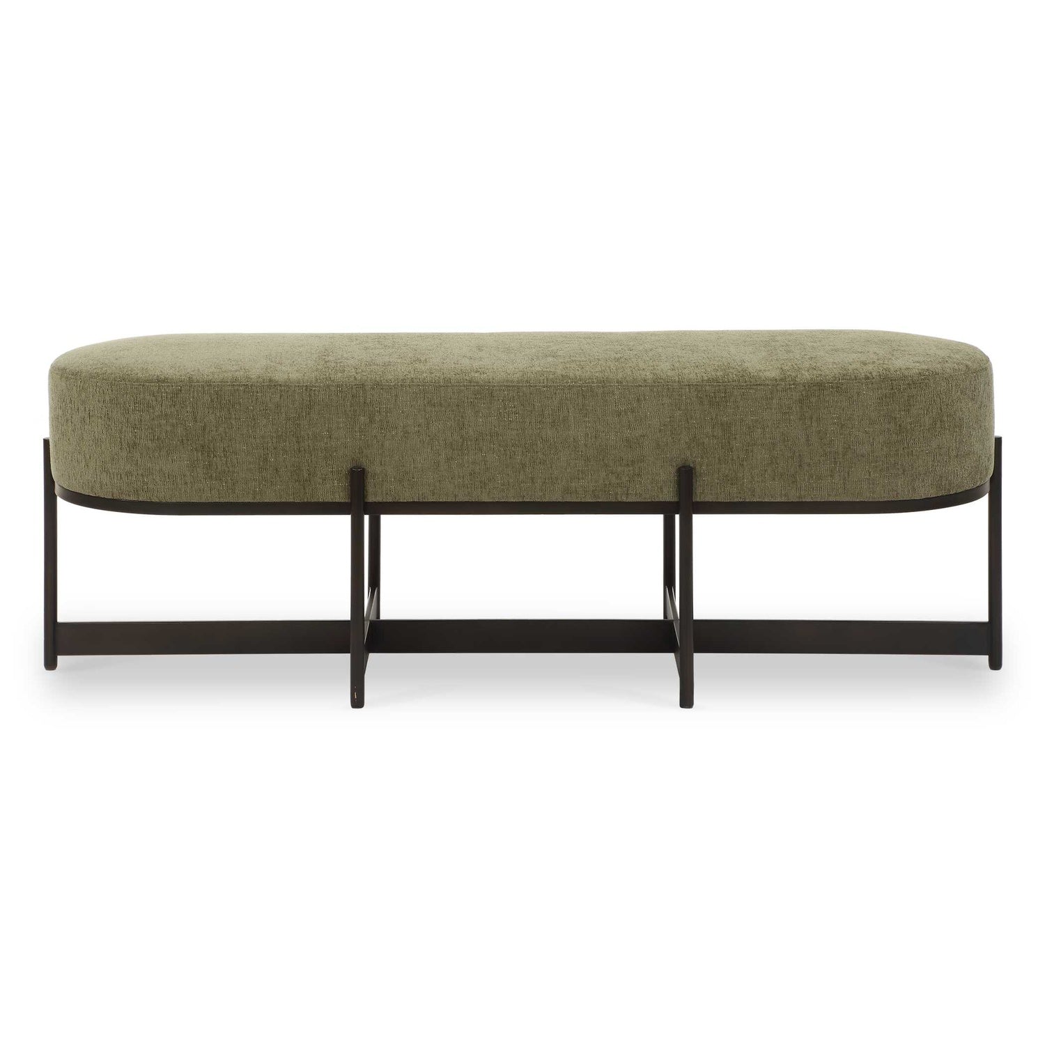 UTTERMOST MERINO MOSS FABRIC BENCH - Benches, Ottoman, Stools
