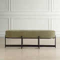 UTTERMOST MERINO MOSS FABRIC BENCH - Benches, Ottoman, Stools