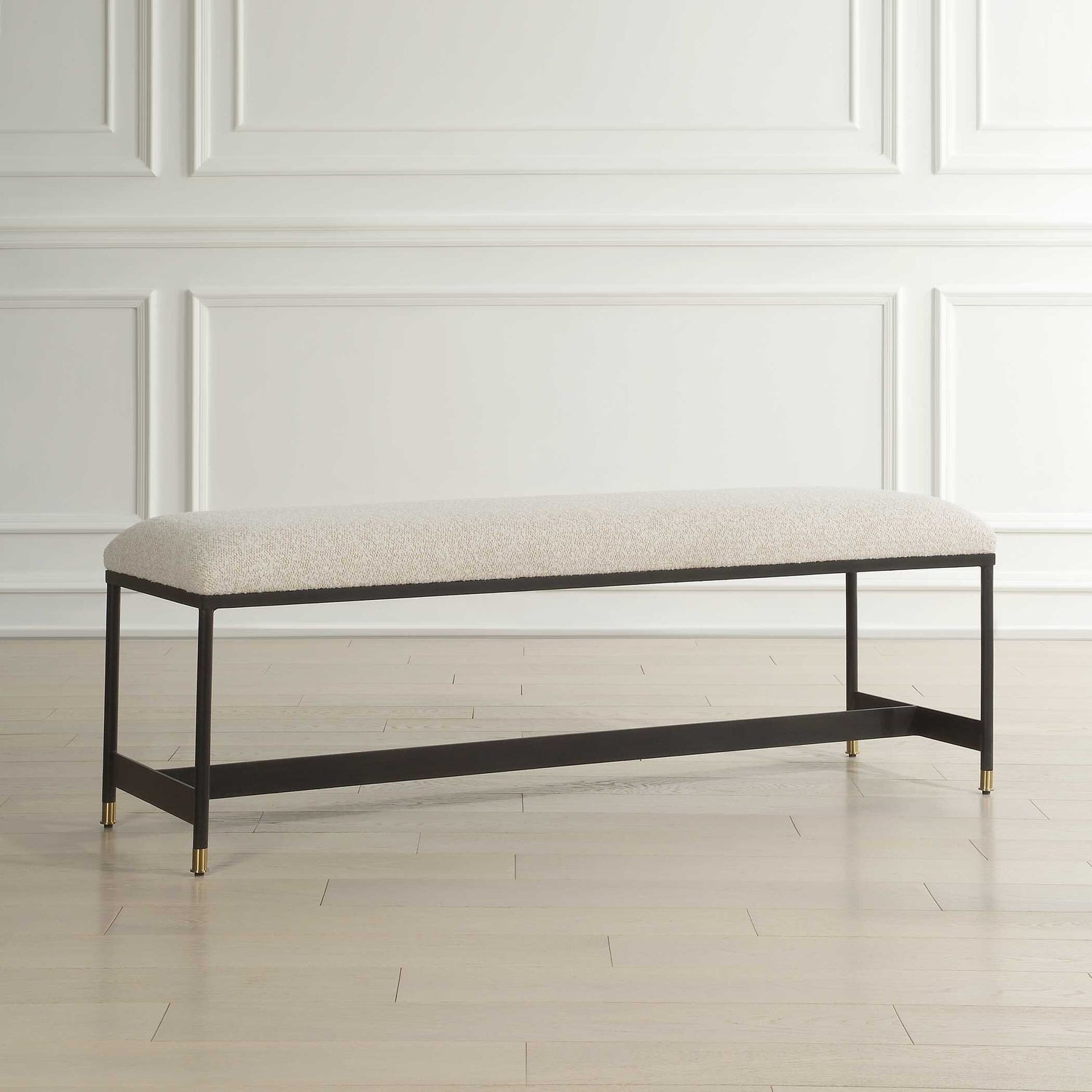 UTTERMOST HALSTON UPHOLSTERED BENCH - Benches, Ottoman, Stools