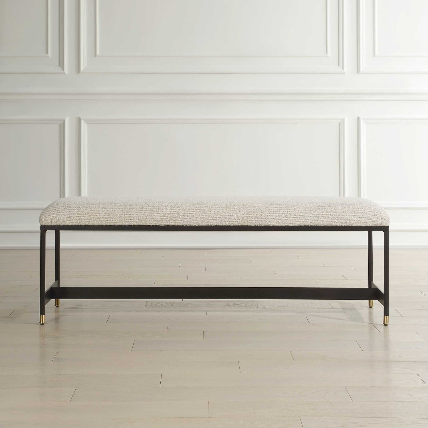 UTTERMOST HALSTON UPHOLSTERED BENCH - Benches, Ottoman, Stools