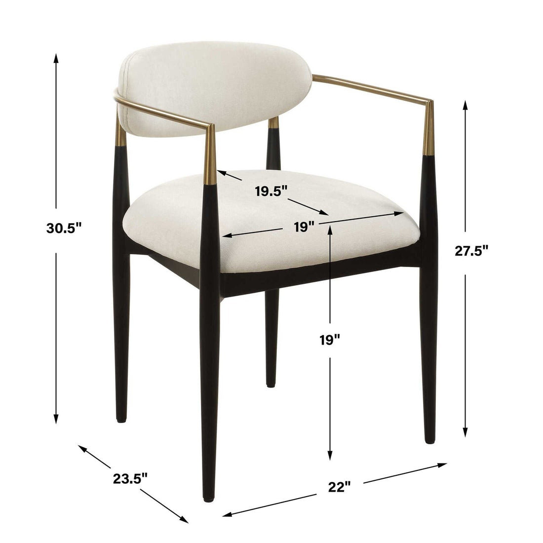 UTTERMOST MOXIE DINING ARM CHAIR - Dining Chairs