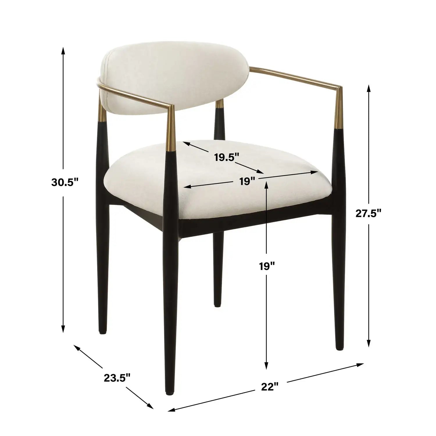 UTTERMOST Moxie Dining Arm Chair - Dining Chairs