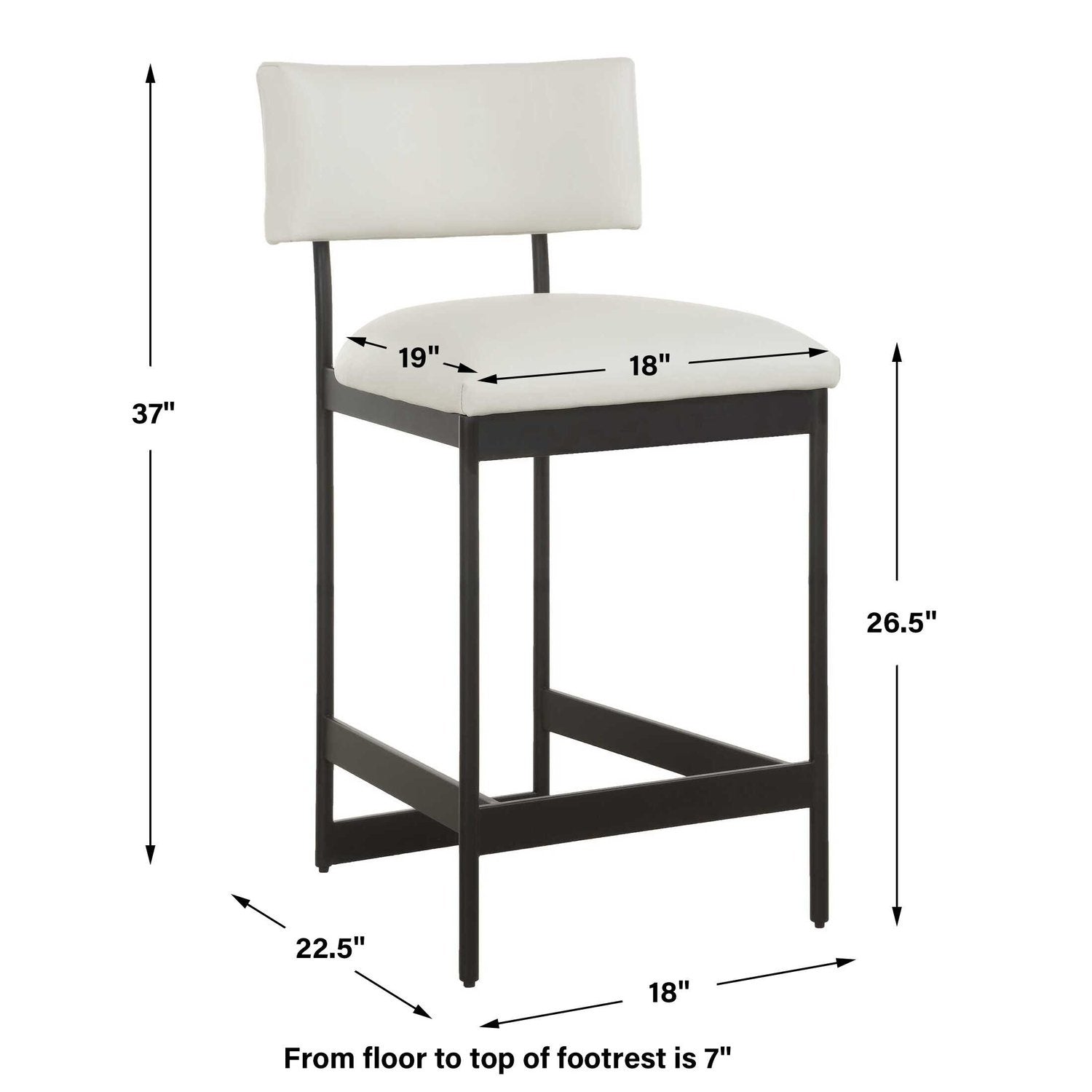 UTTERMOST APSLEY COUNTER STOOL - Decorative Accents