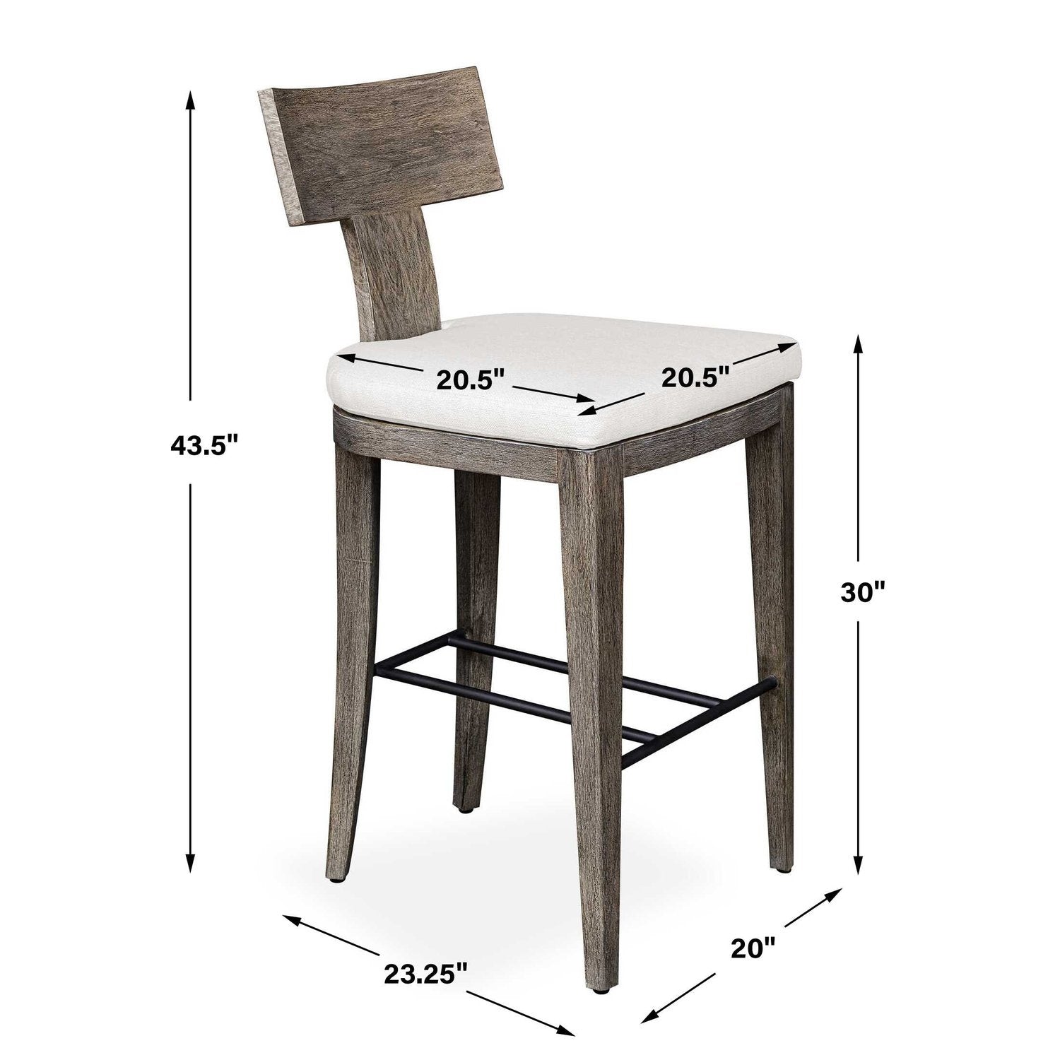 UTTERMOST CELLINI OUTDOOR BAR STOOL - Benches, Ottoman, Stools