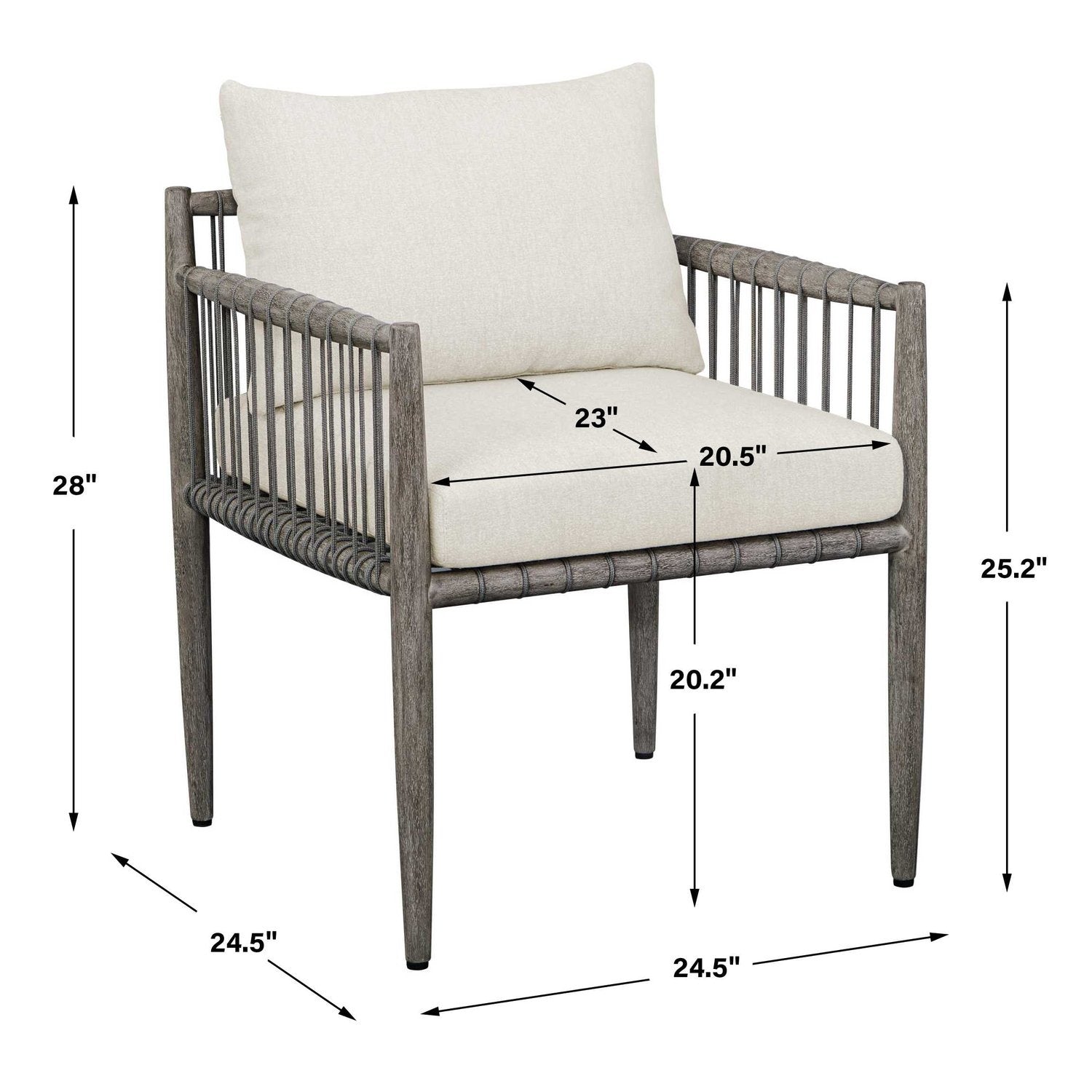 UTTERMOST BORNEO OUTDOOR DINING CHAIR - Dining Chairs
