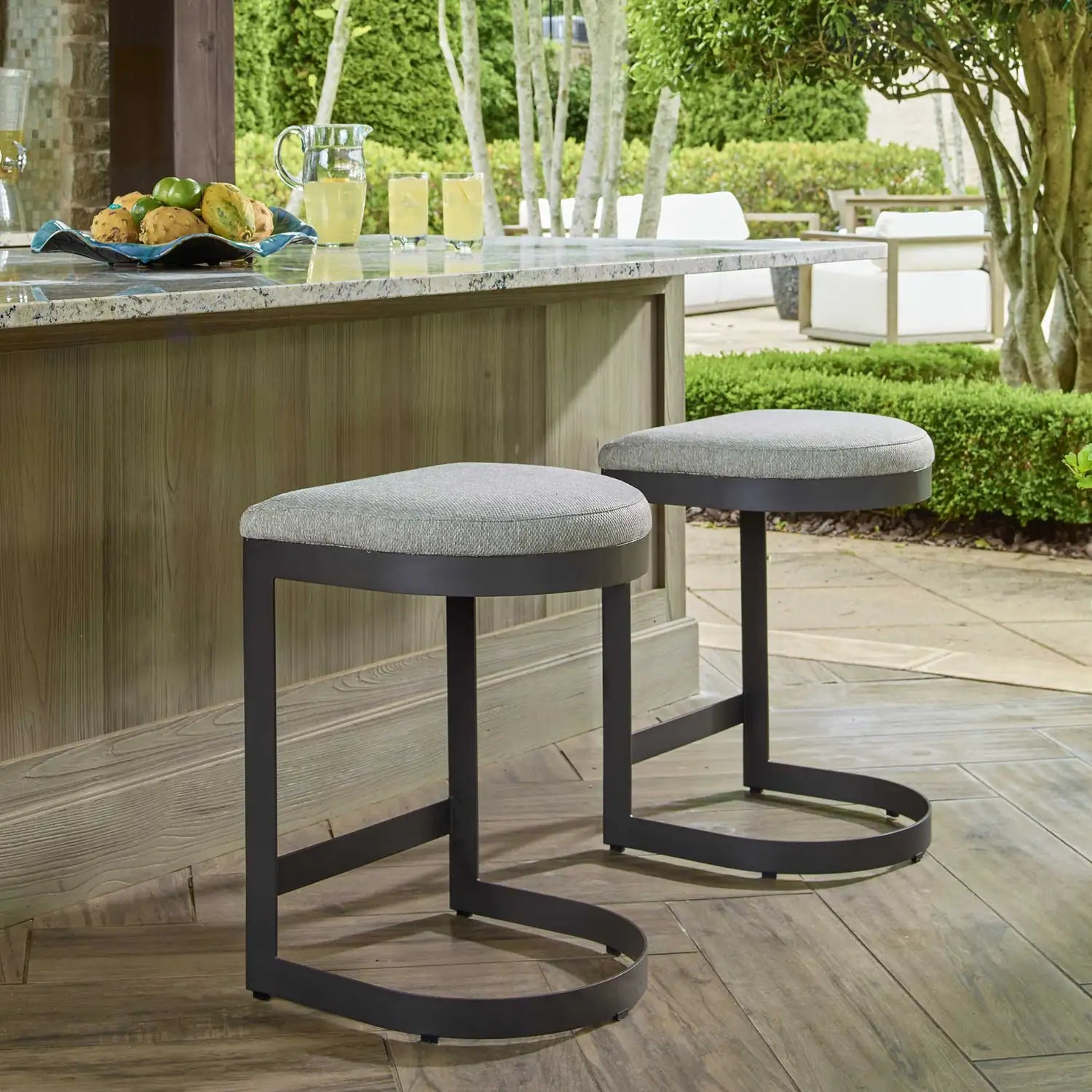 UTTERMOST Maude Outdoor Counter Stool - Benches, Ottoman, Stools