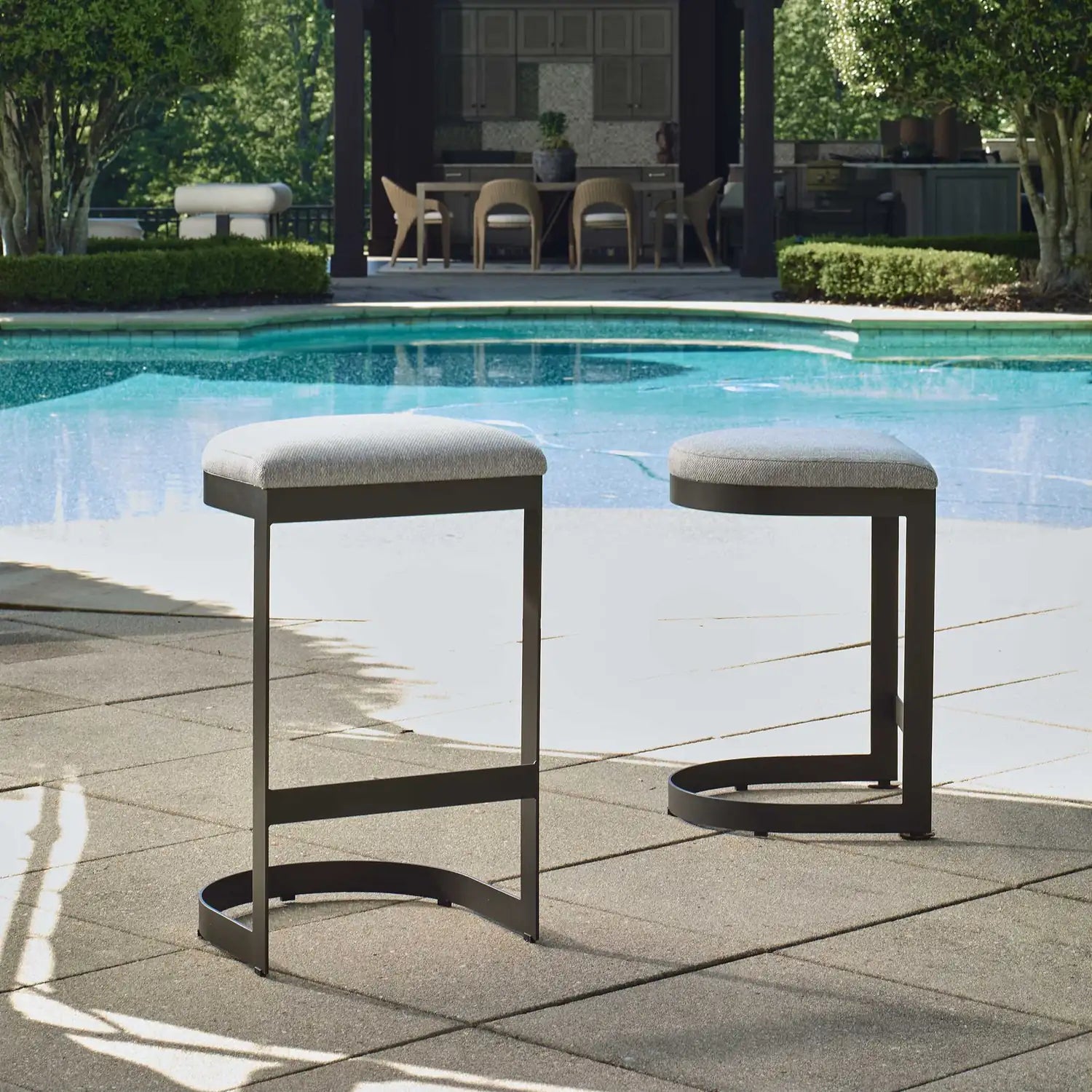 UTTERMOST Maude Outdoor Bar Stool - Benches, Ottoman, Stools