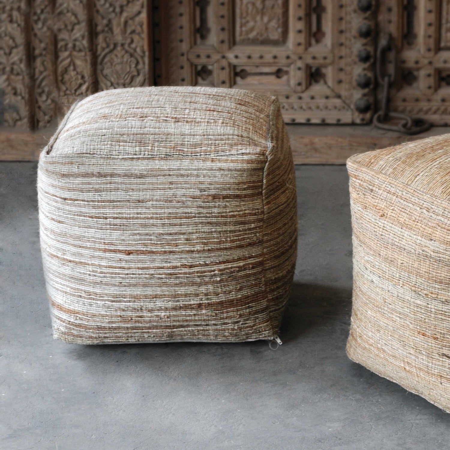 UTTERMOST Shiro Pouf - Benches, Ottoman, Stools