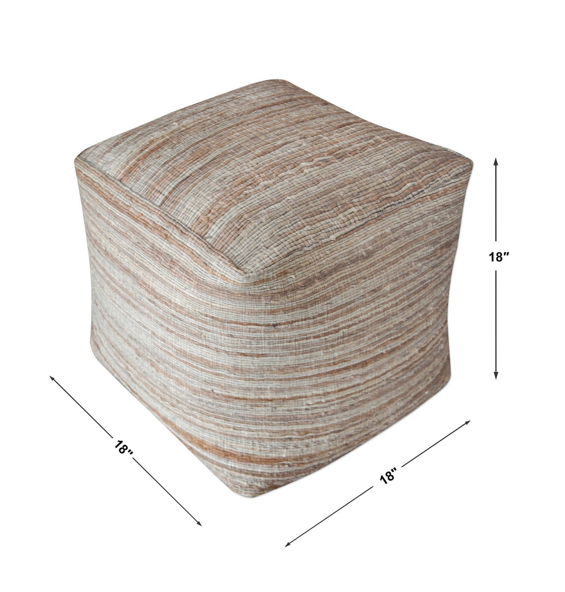 UTTERMOST Shiro Pouf - Benches, Ottoman, Stools