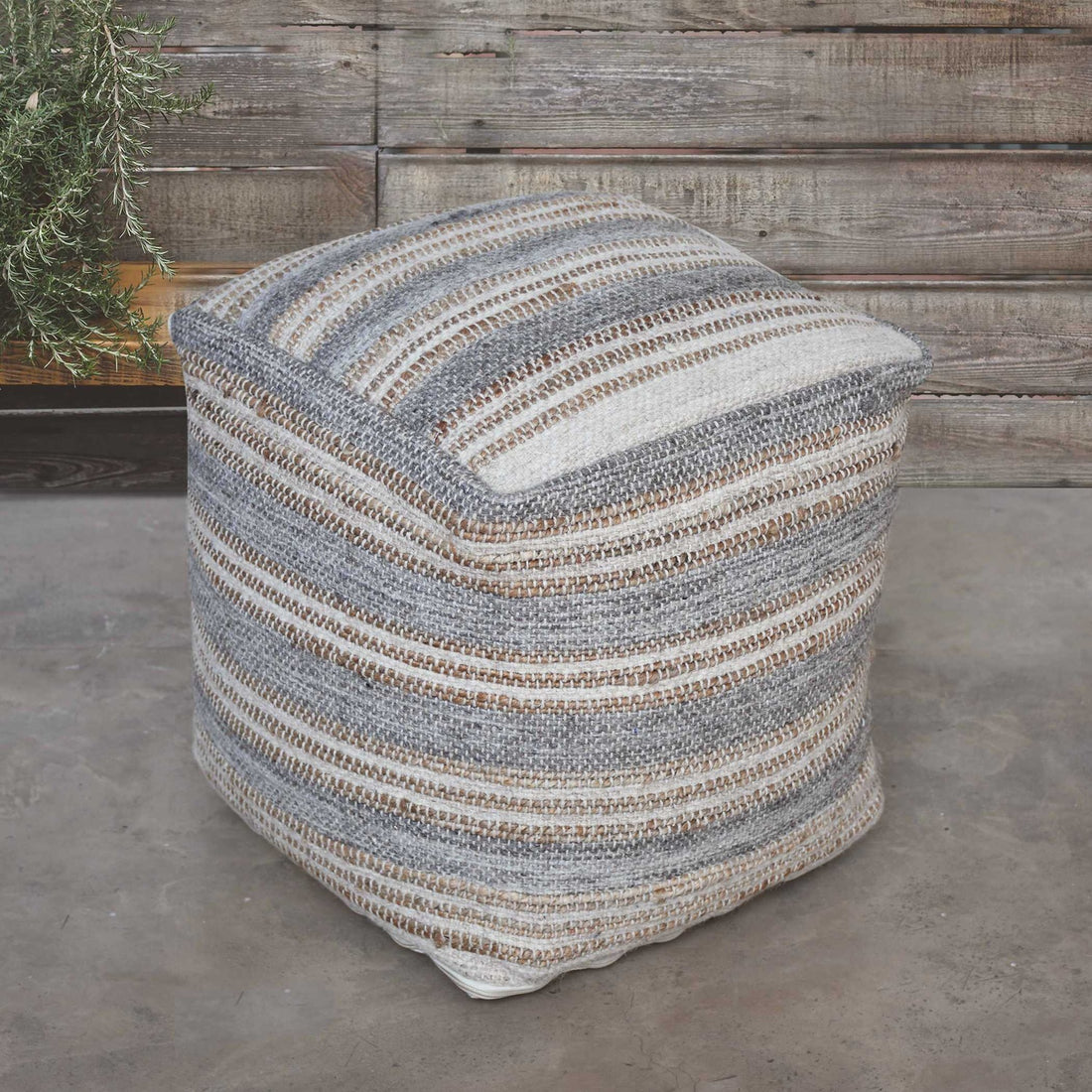 UTTERMOST Mesick Handwoven Pouf - Benches, Ottoman, Stools