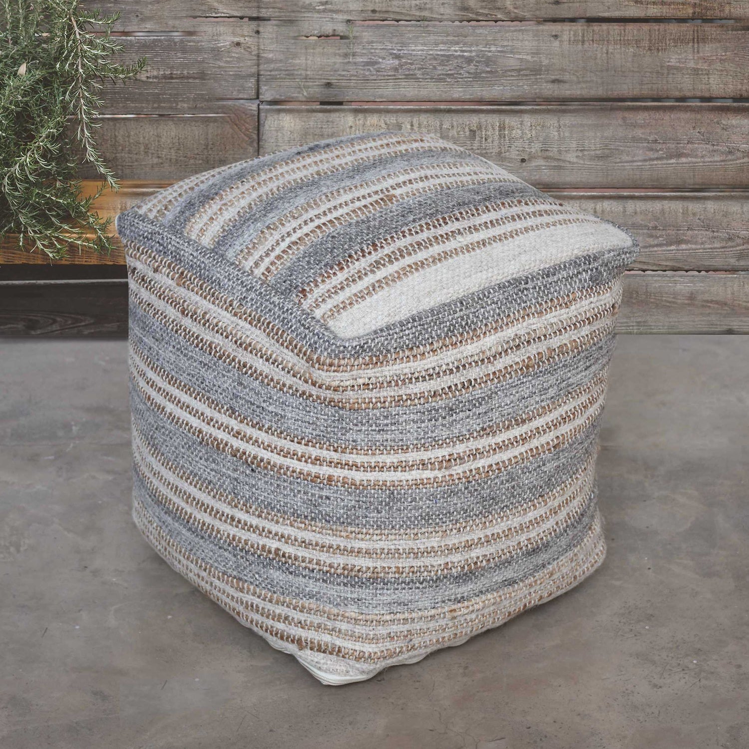 UTTERMOST MESICK HANDWOVEN POUF - Benches, Ottoman, Stools