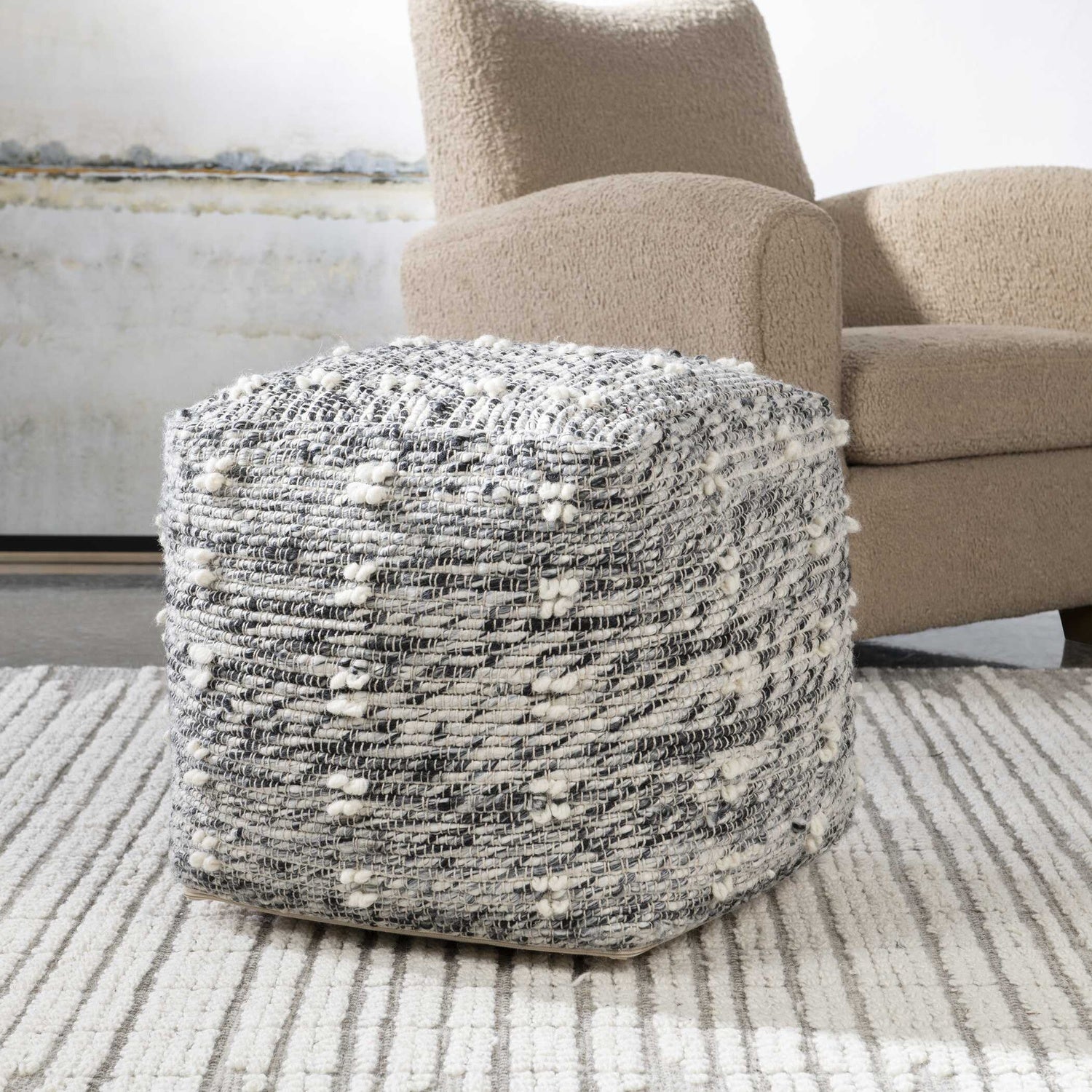 UTTERMOST NAROL POUF - Benches, Ottoman, Stools