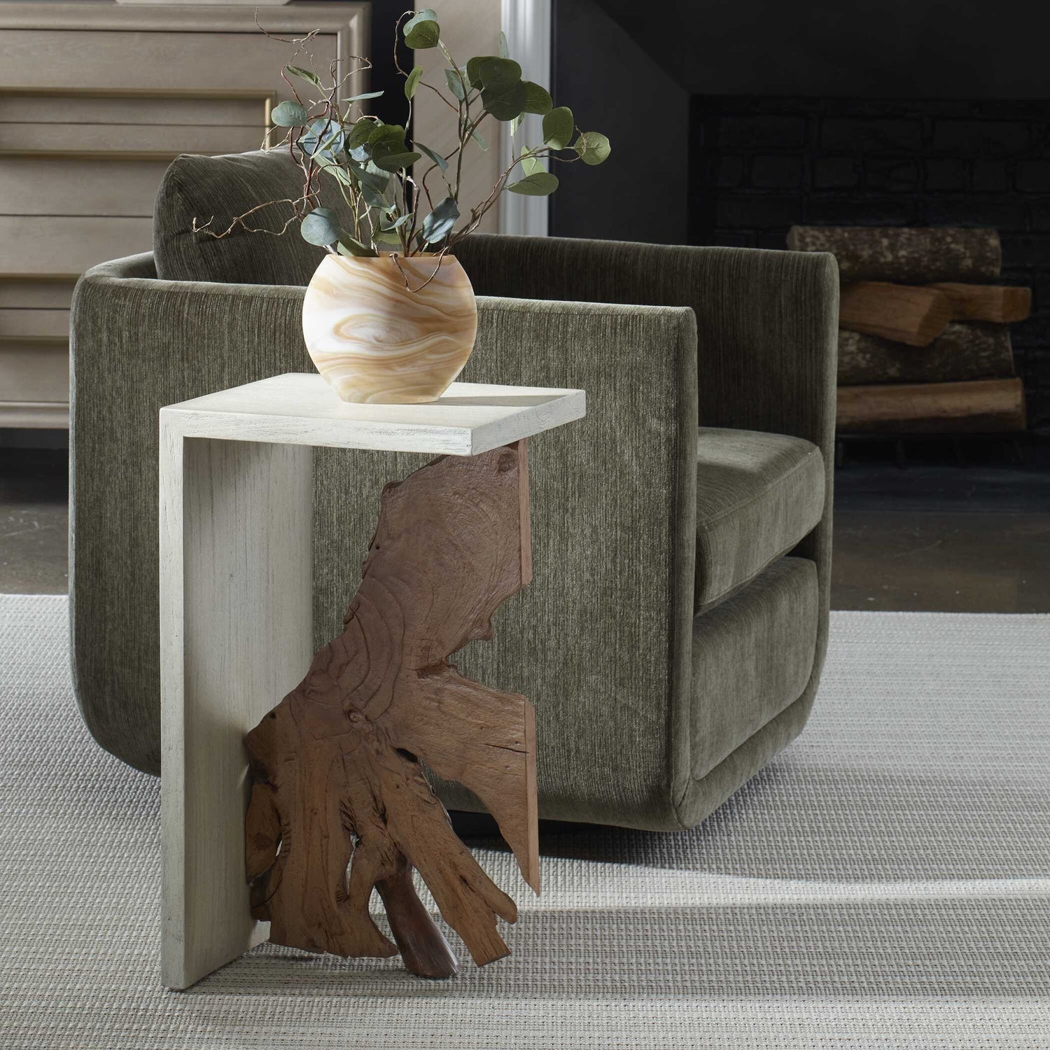 UTTERMOST INTERSECT MODERN ACCENT TABLE - Side