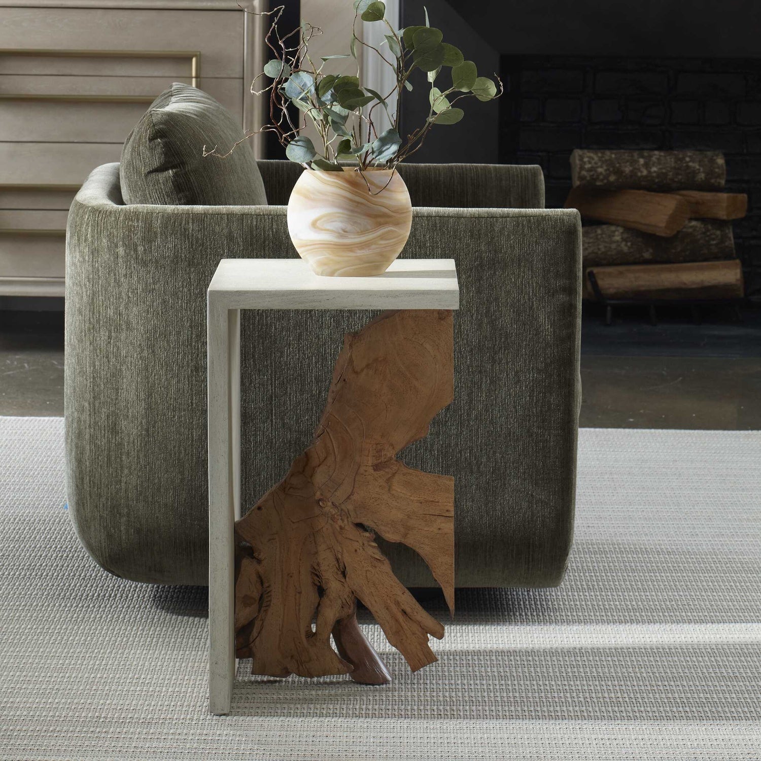UTTERMOST INTERSECT MODERN ACCENT TABLE - Side