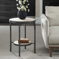 UTTERMOST DAUNTLESS TRAVERTINE SIDE TABLE - Side