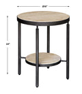 UTTERMOST DAUNTLESS TRAVERTINE SIDE TABLE - Side