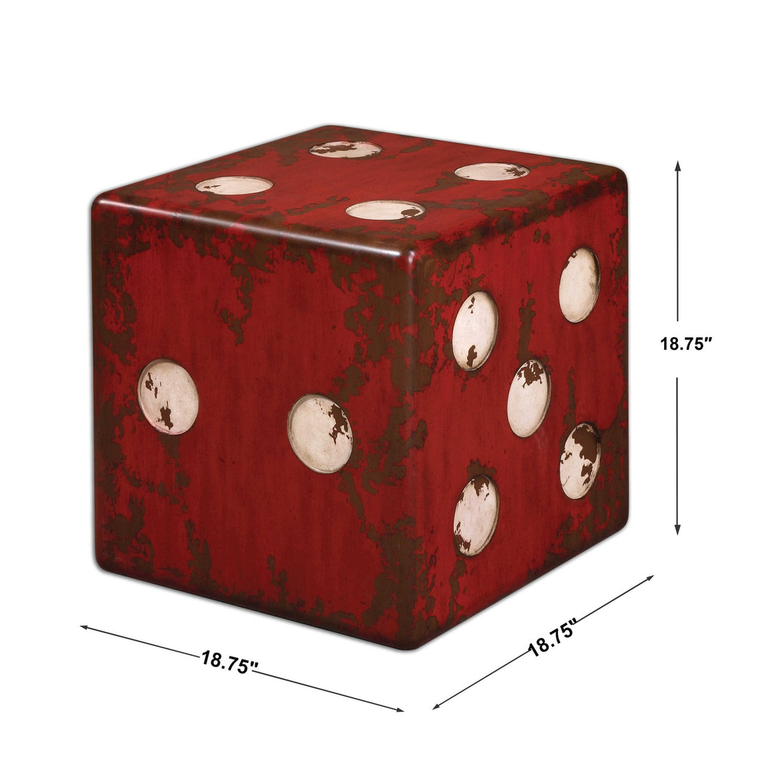 UTTERMOST DICE ACCENT TABLE - Side