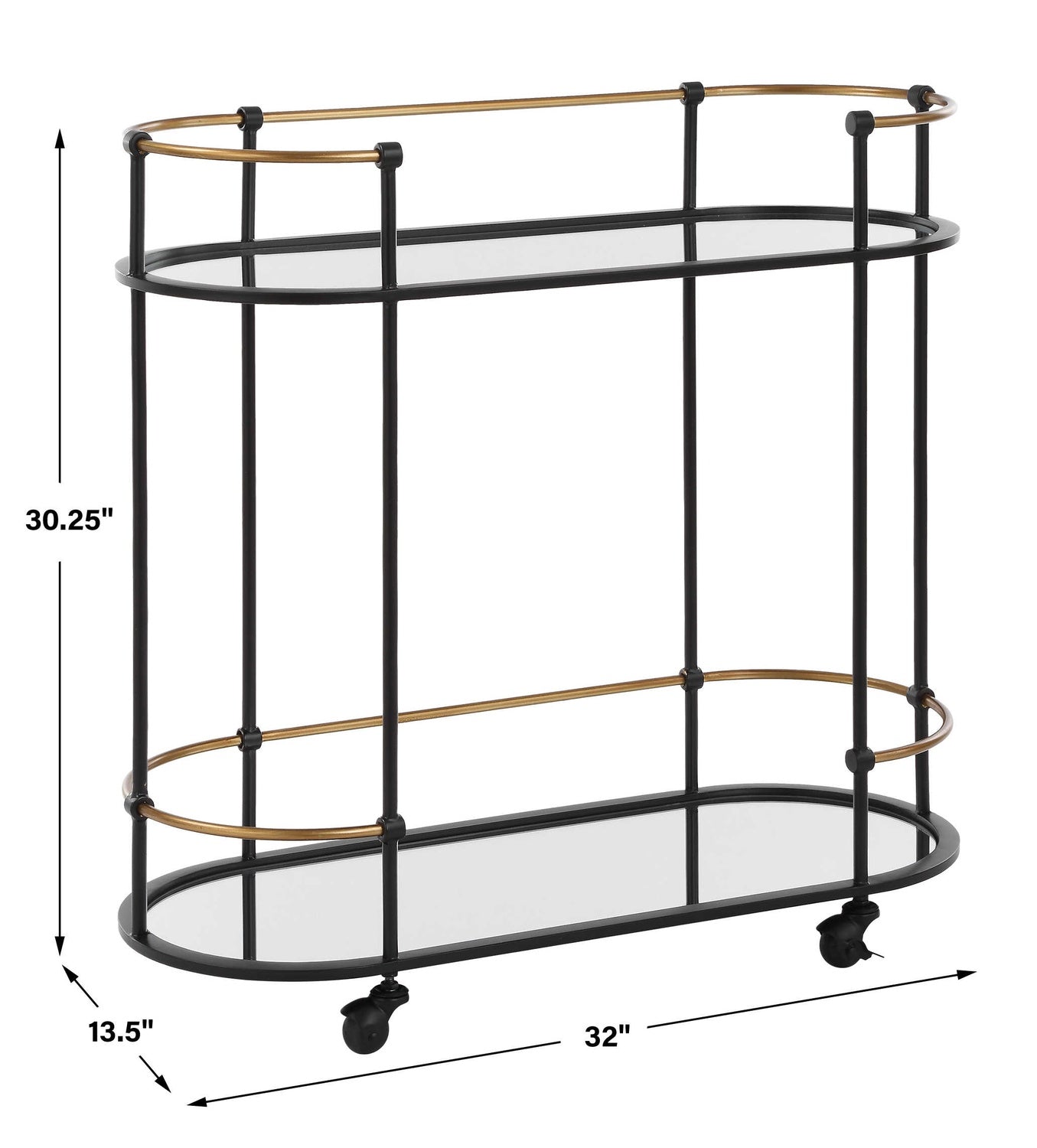 UTTERMOST ANDRE BAR CART - Cabinets & Bar