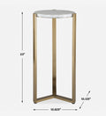UTTERMOST PIETRA CARRARA DRINK TABLE - Side