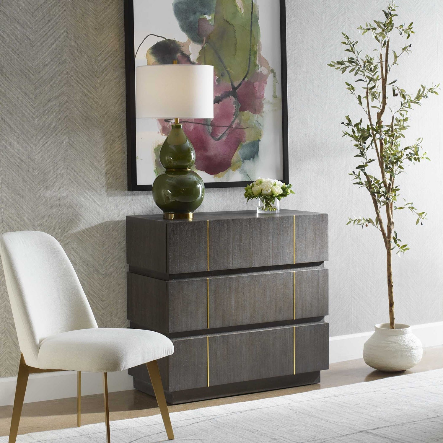 UTTERMOST BETWEEN THE LINES ACCENT CHEST - Benches, Ottoman, Stools