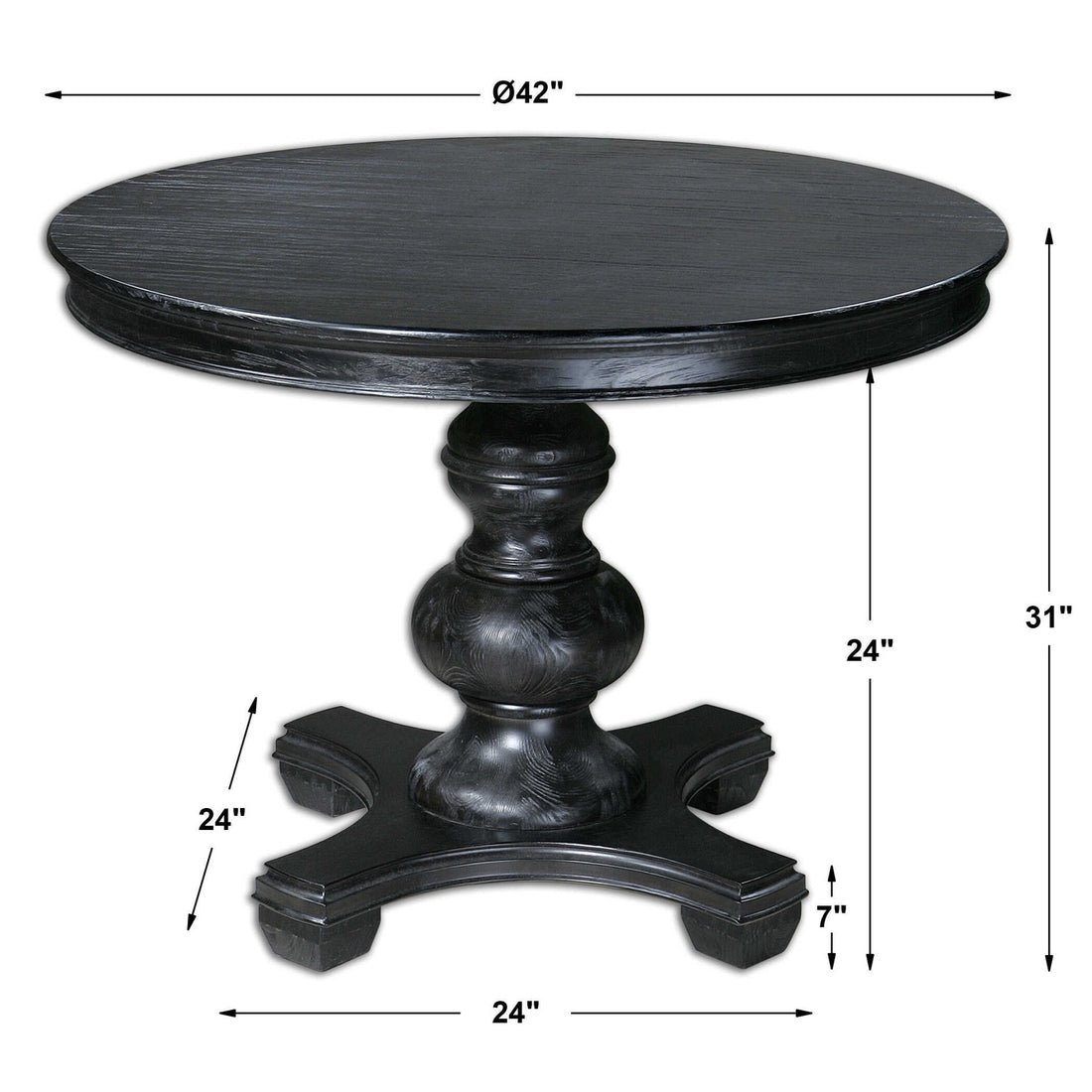 UTTERMOST BRYNMORE GRAIN TABLE - Side