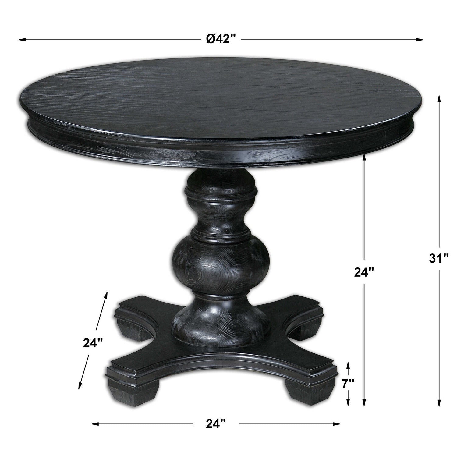 UTTERMOST BRYNMORE GRAIN TABLE - Side