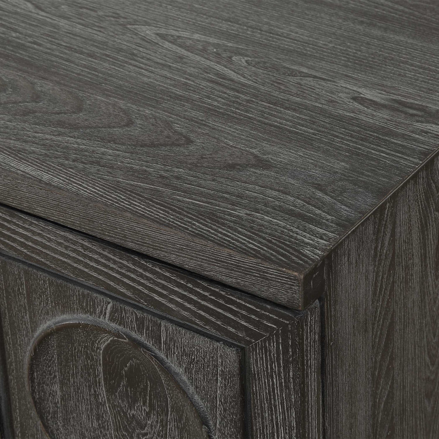 UTTERMOST SHELBY 2 DOOR EBONY STAINED CABINET - Cabinets & Bar
