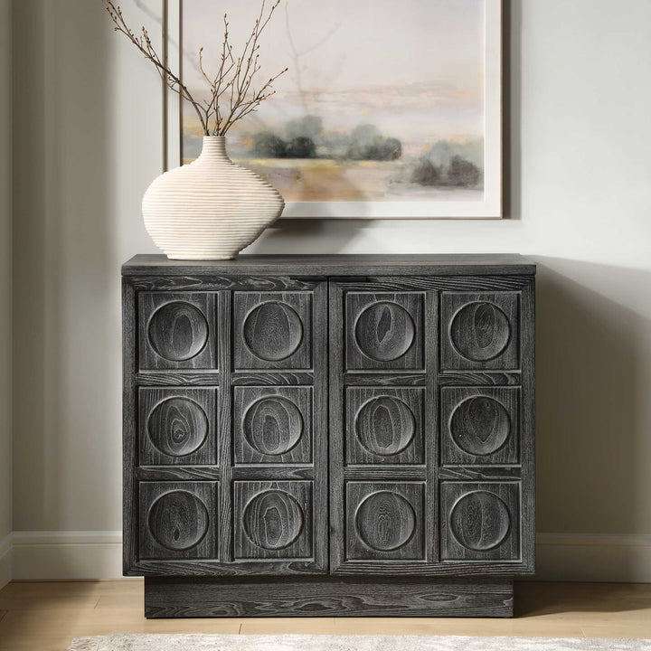 UTTERMOST SHELBY 2 DOOR EBONY STAINED CABINET - Cabinets & Bar